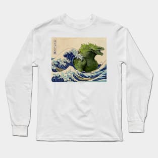 Godzilla and the Great Wave Long Sleeve T-Shirt